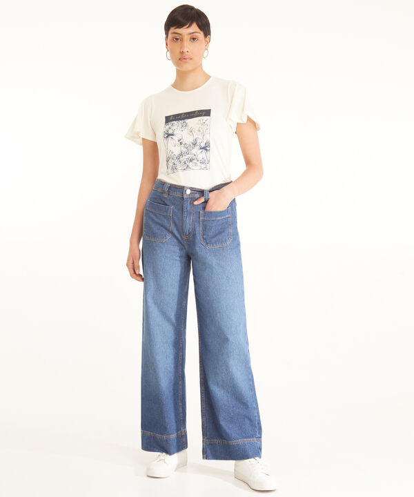 Jean Tipo Bootcut Tiro Alto image number null