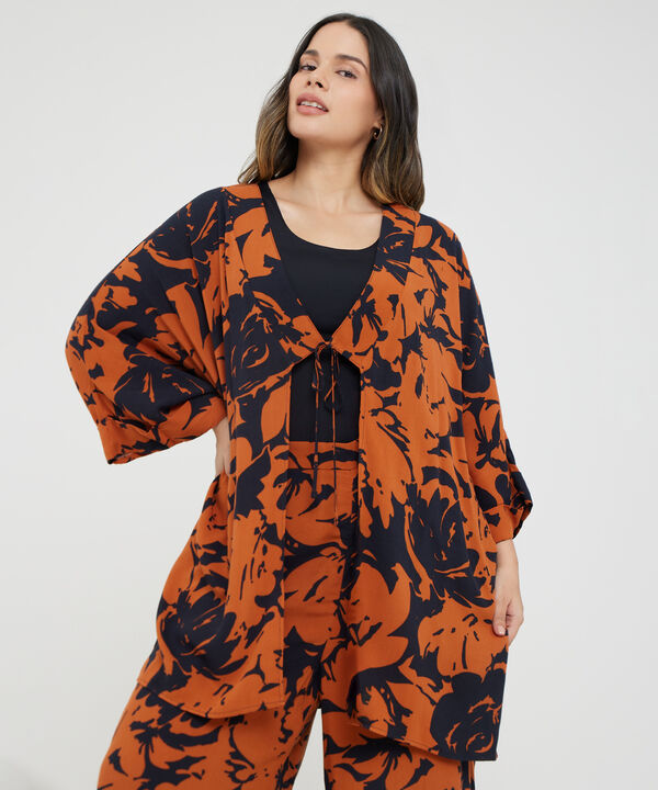 Kimono con Estampado Floral