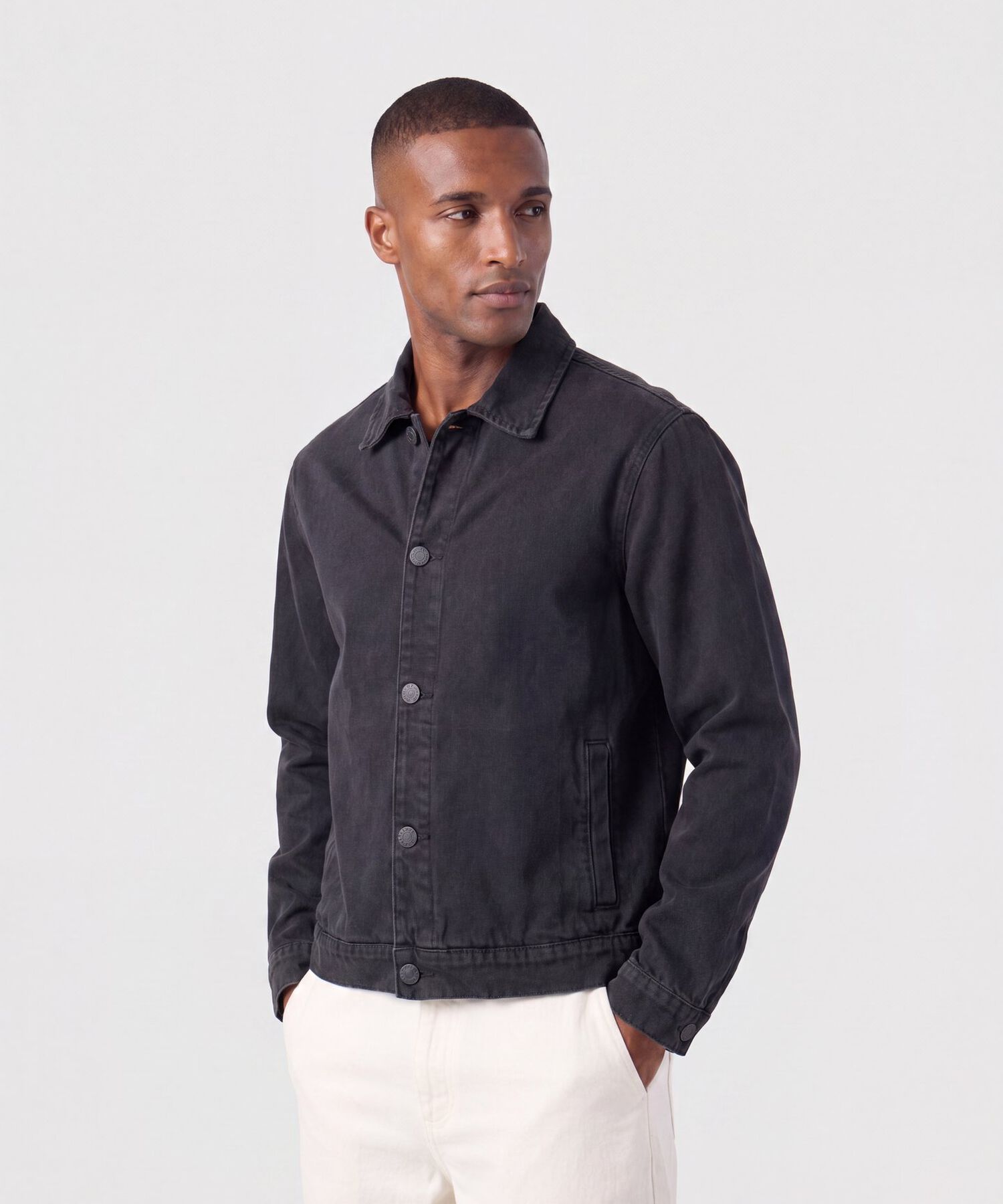 Chaqueta Unicolor Para Hombre