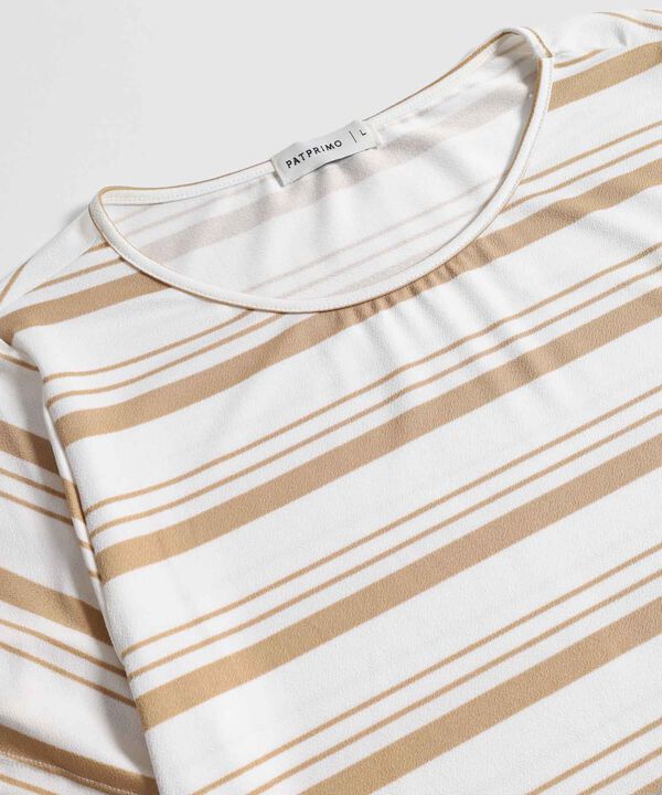Camiseta Mujer Rayas Horizontales Manga Corta image number null