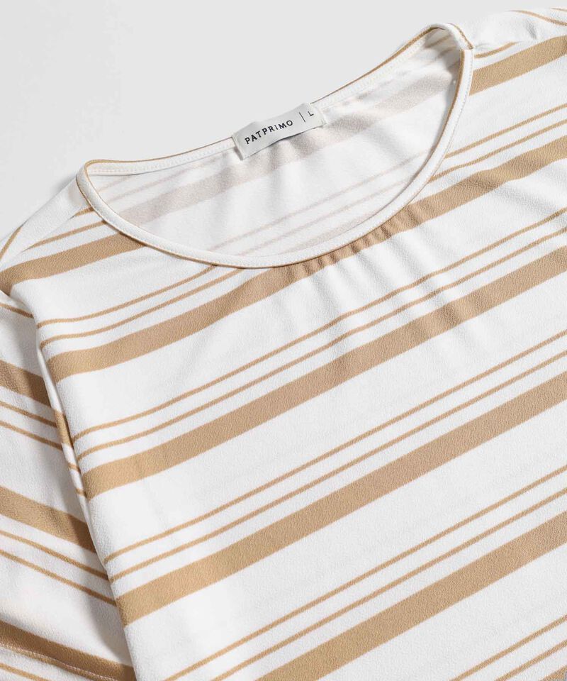Camiseta Mujer Rayas Horizontales Manga Corta