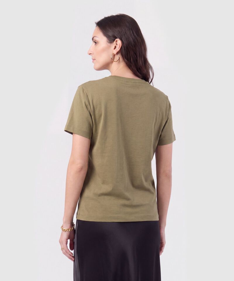 Camiseta con Bordado Floral para Mujer