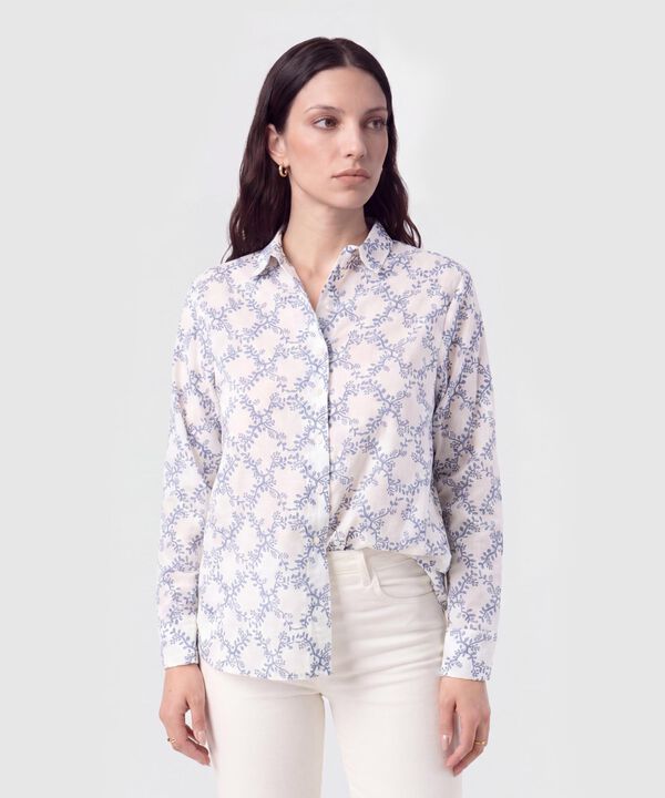 Camisa Cl&aacute;sica Manga Larga Para Mujer