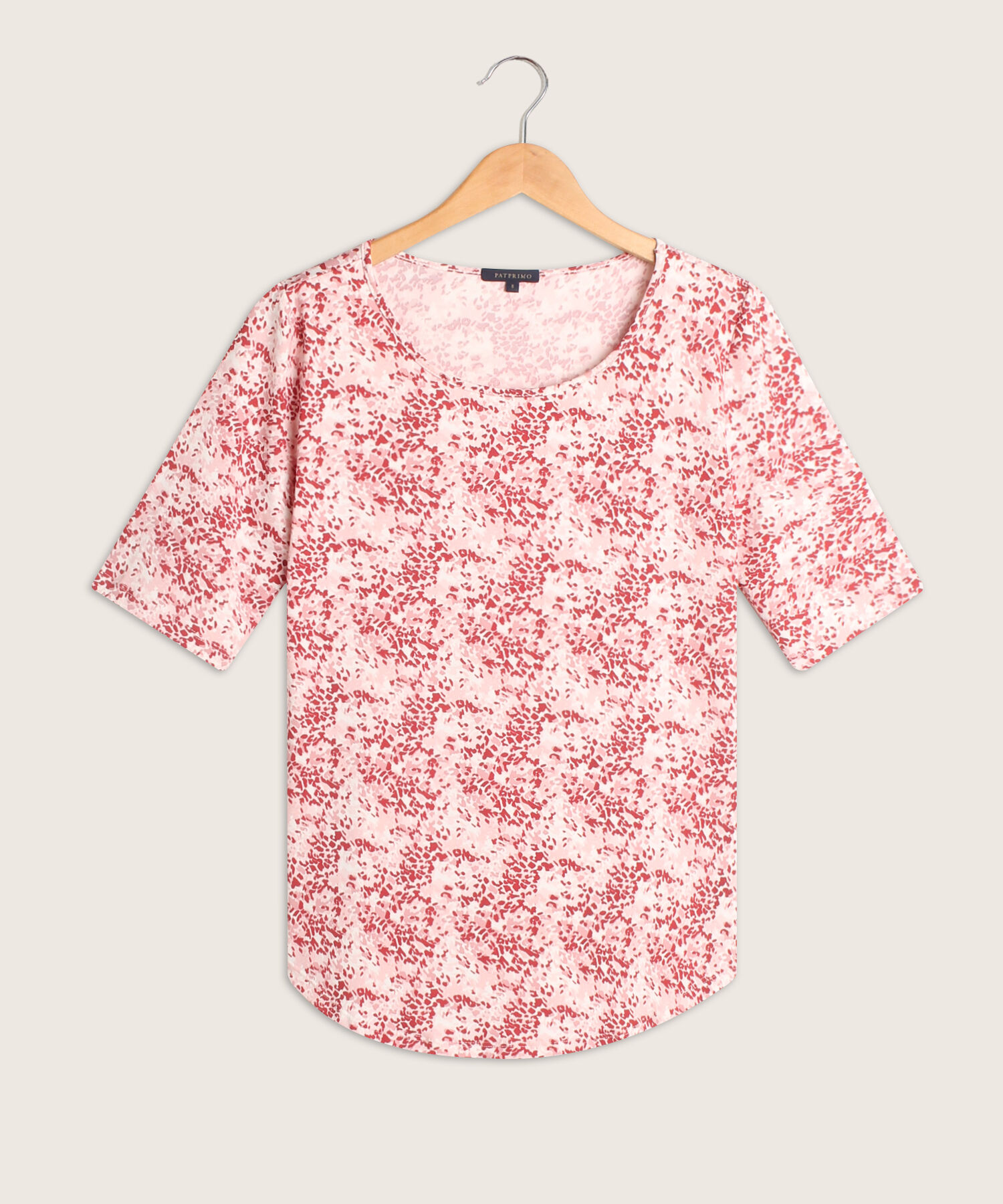 Camiseta Manga 3/4  Cuello Redondo
