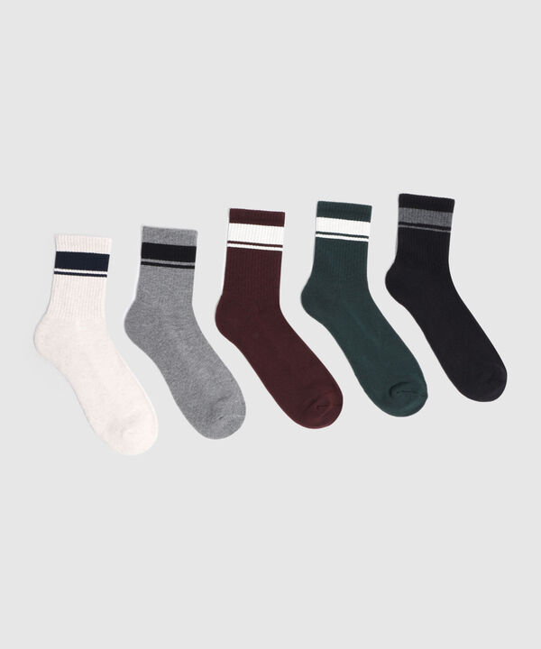 Pack X5 Medias Largas Unicolor image number null