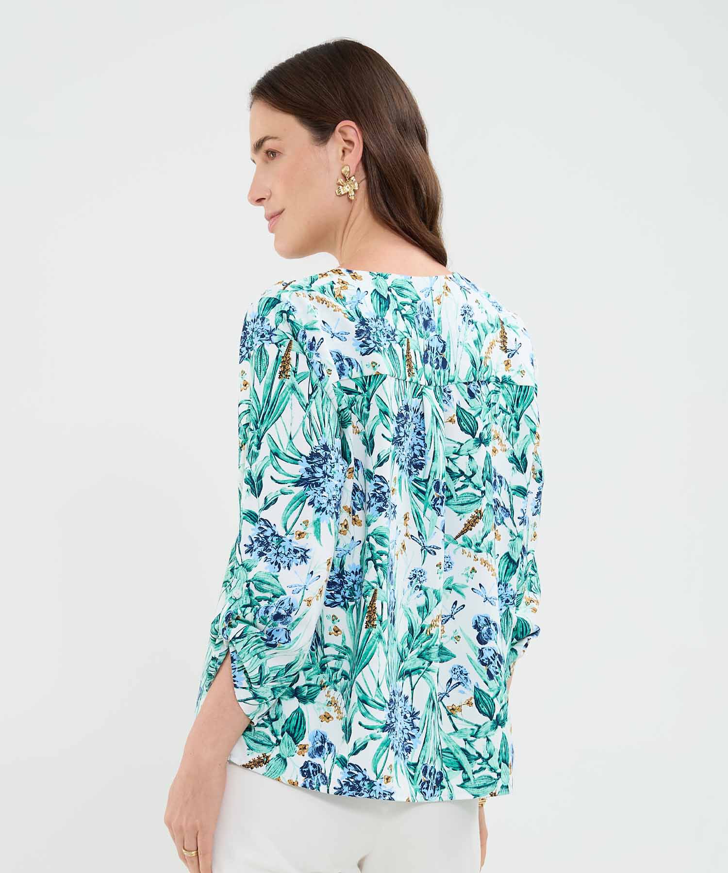 Blusa manga 3/4 estampada para mujer