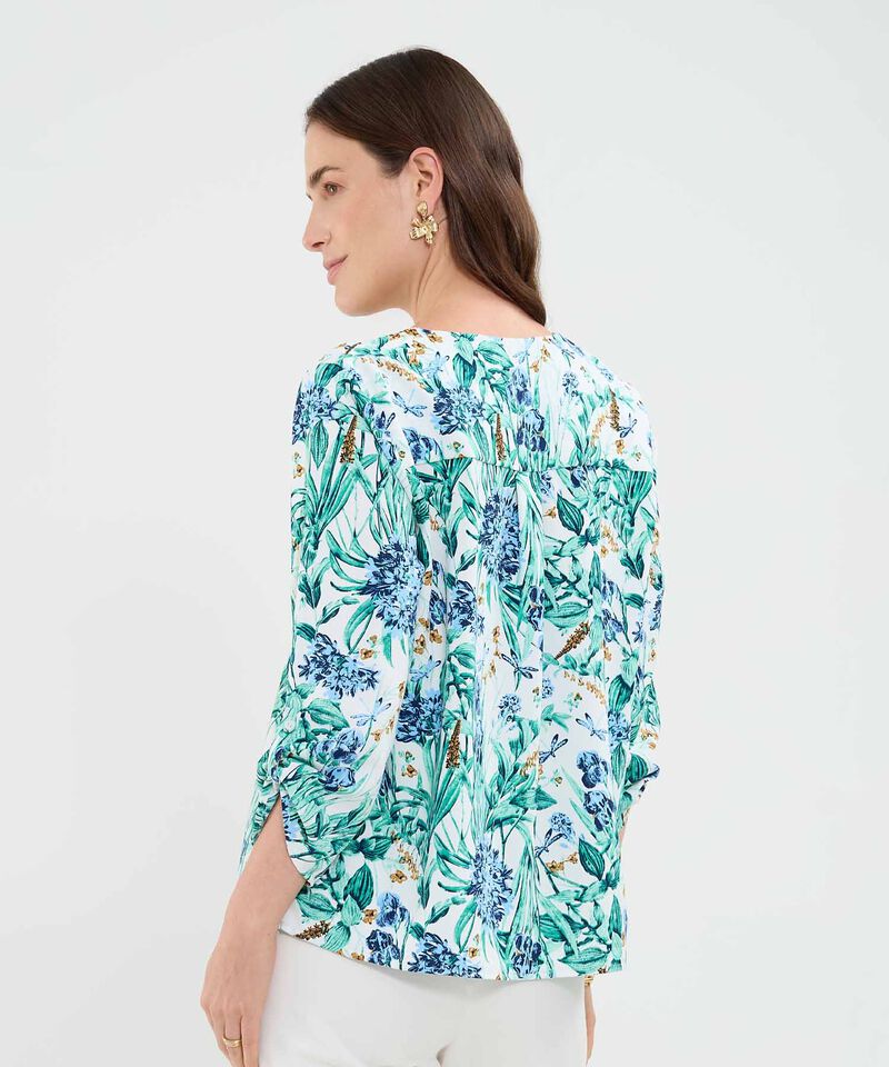 Blusa manga 3/4 estampada para mujer
