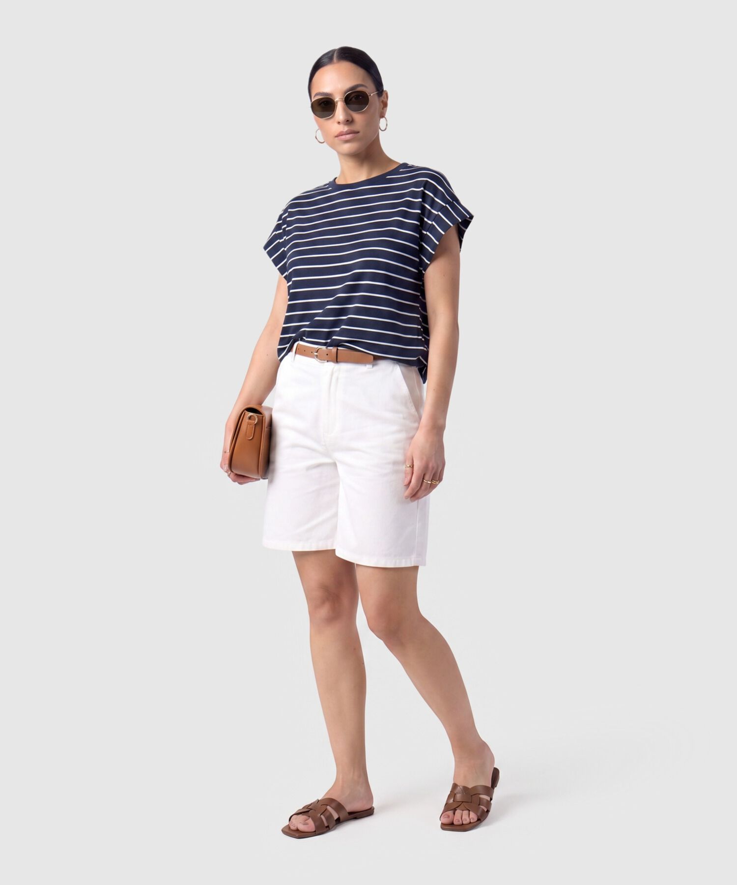 Bermuda Larga Unicolor Para Mujer