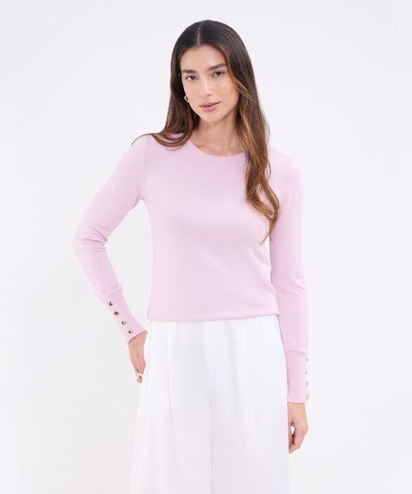 Saco unicolor  con botones en puño para mujer image number null