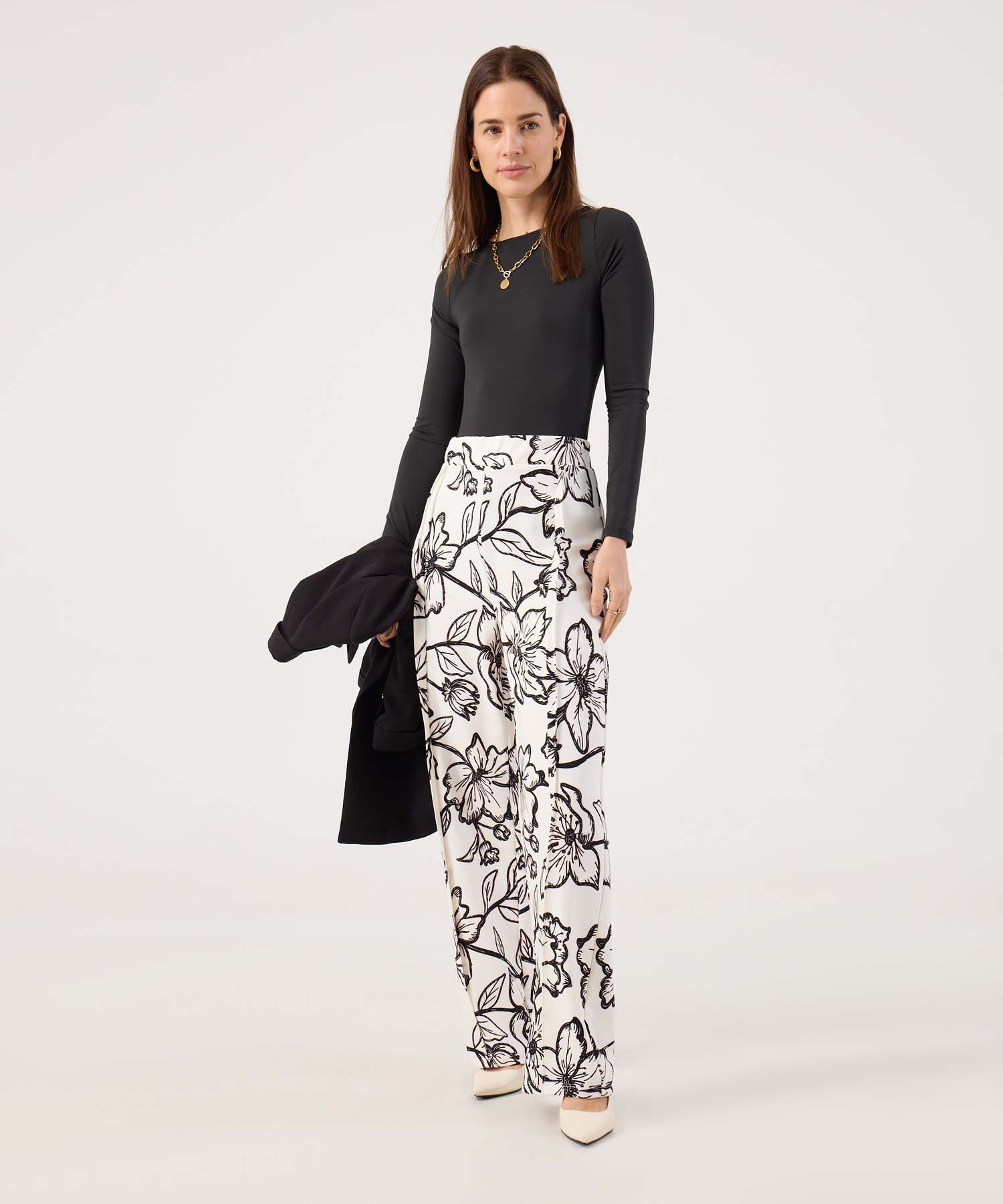 Pantalon Estampado Con Prense