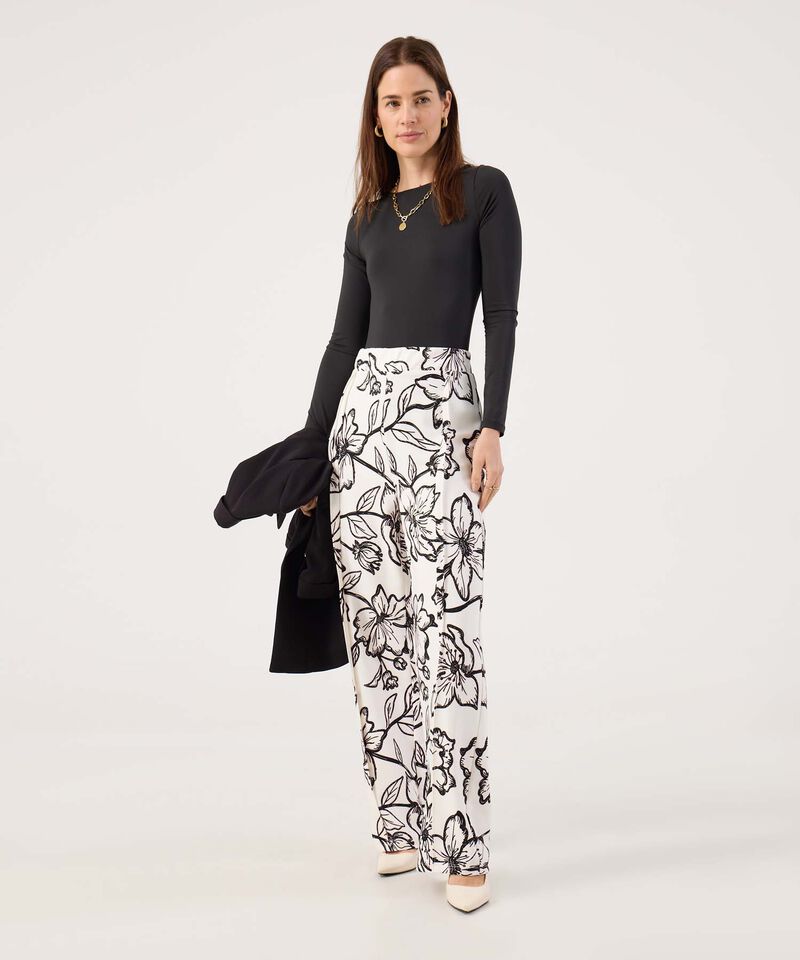 Pantalon Estampado Con Prense