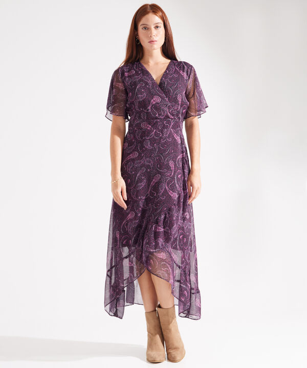 Vestido Estampado Con Boleros