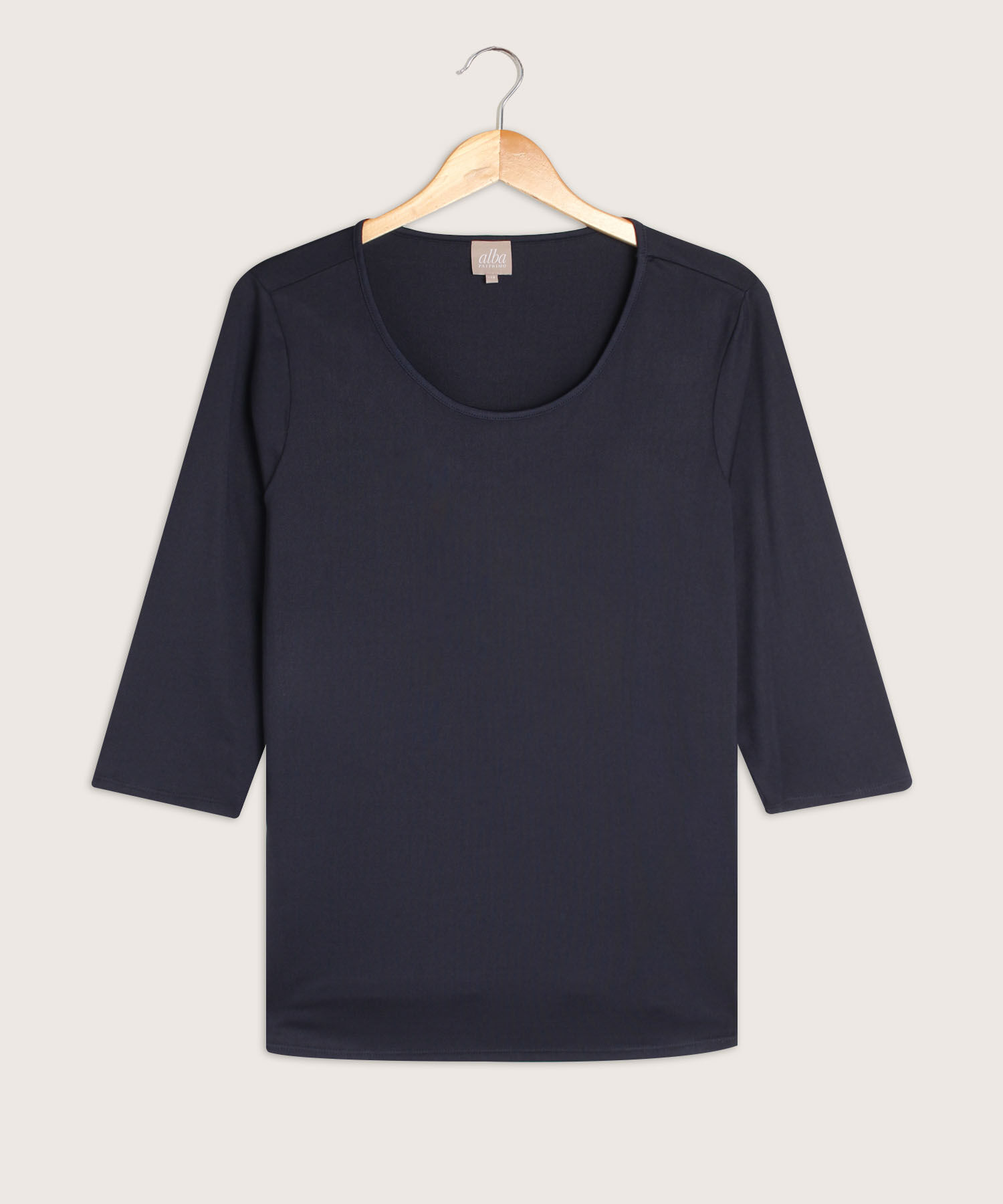 Camiseta Unicolor Cuello Redondo
