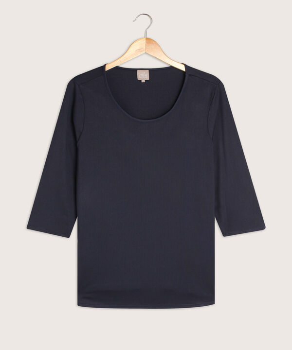 Camiseta Unicolor Cuello Redondo