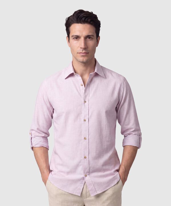 Camisa Manga Larga Casual Para Hombre