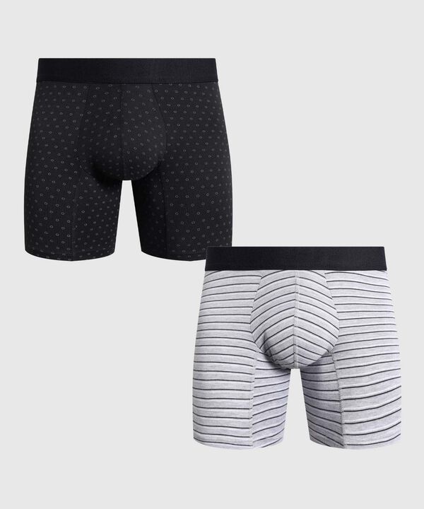 Set X2 B&oacute;xers Medios Estampados Para Hombre image number null