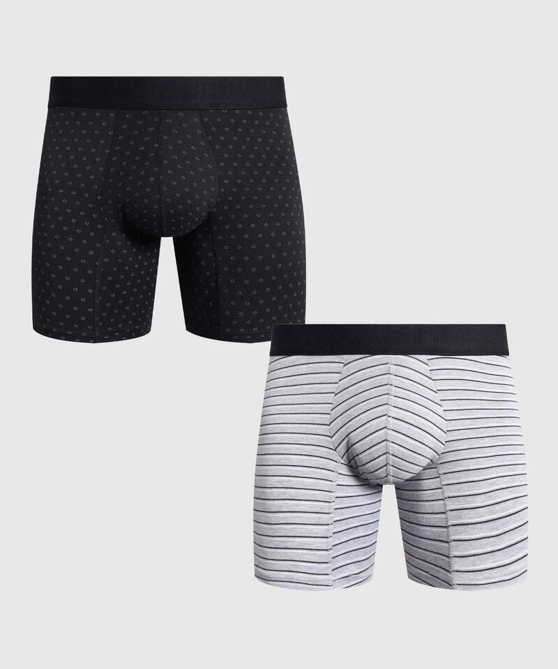 Set X2 B&oacute;xers Medios Estampados Para Hombre