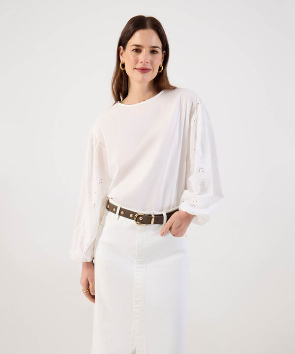 Blusa de Mangas Bordadas para Mujer image number null