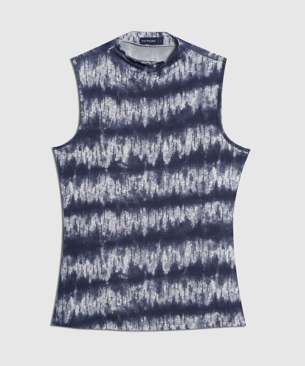 Camiseta Para Mujer Cuello Alto Estampado image number null