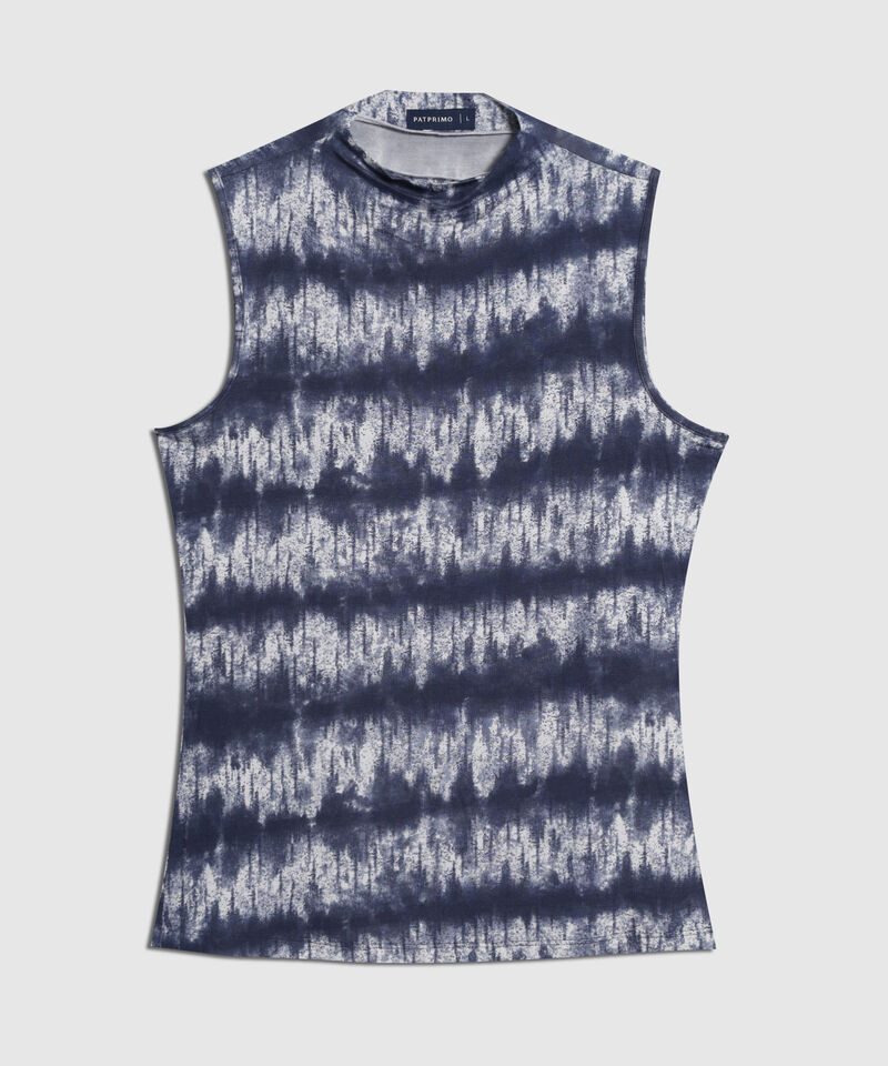 Camiseta Para Mujer Cuello Alto Estampado