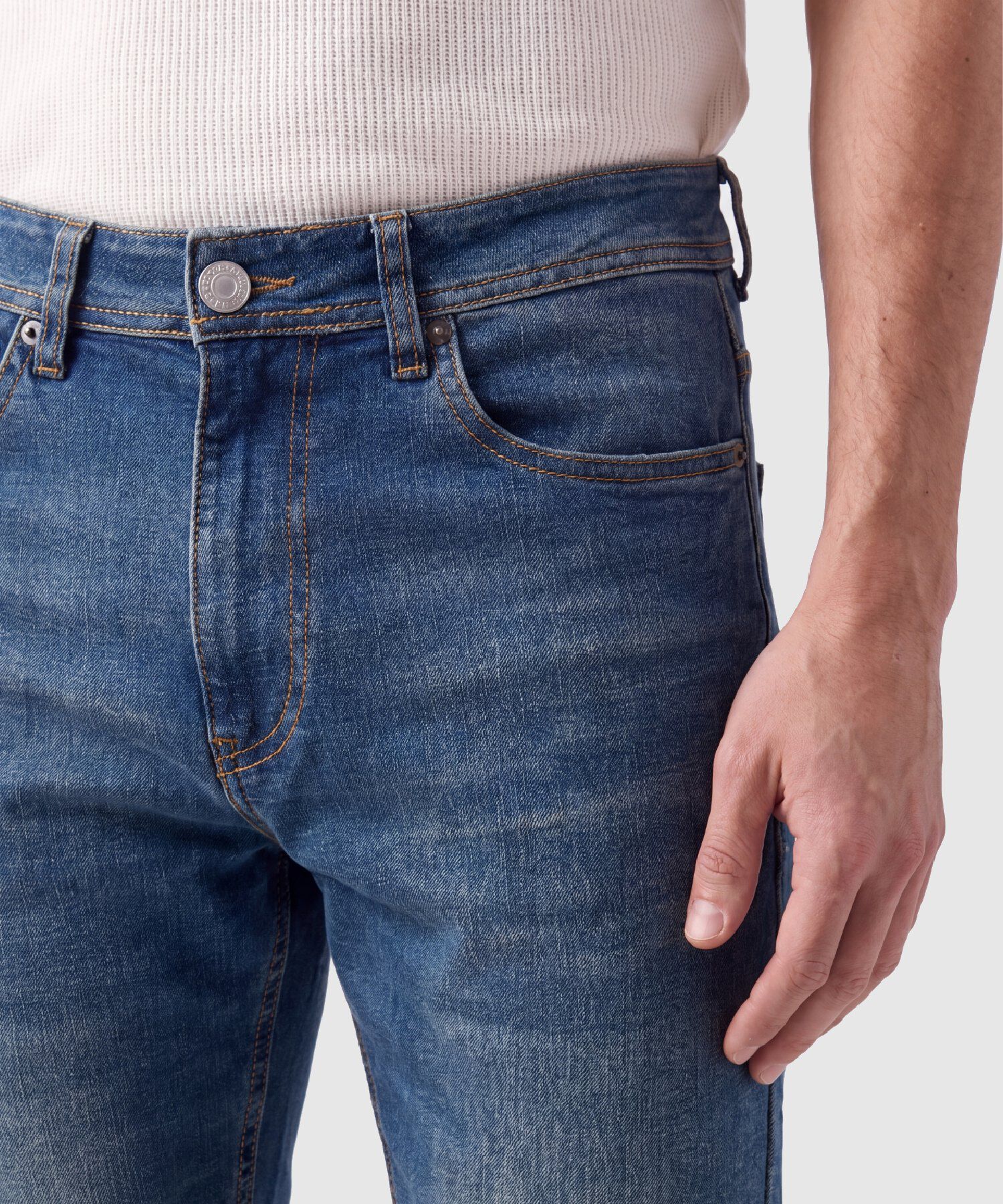 Jean Skinny Cinco Bolsillos Para Hombre