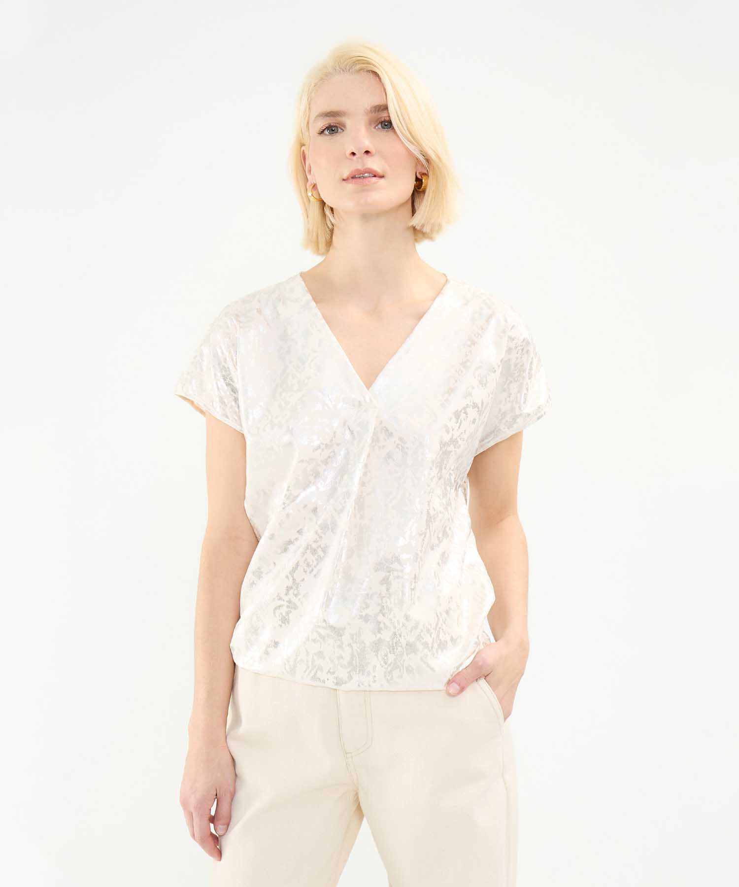 Blusa Estampado Metalizado