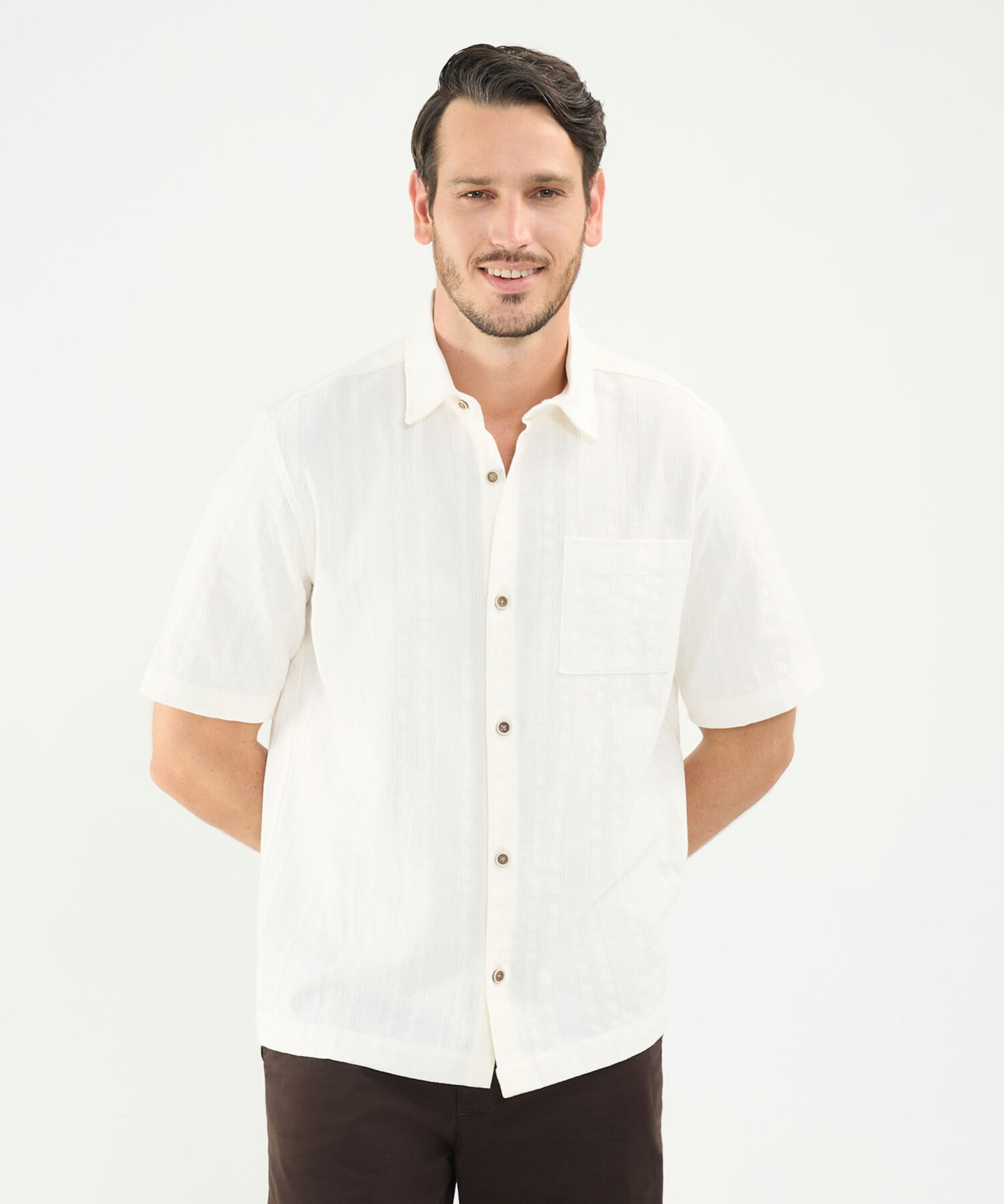 Camisa en Efecto Rústico