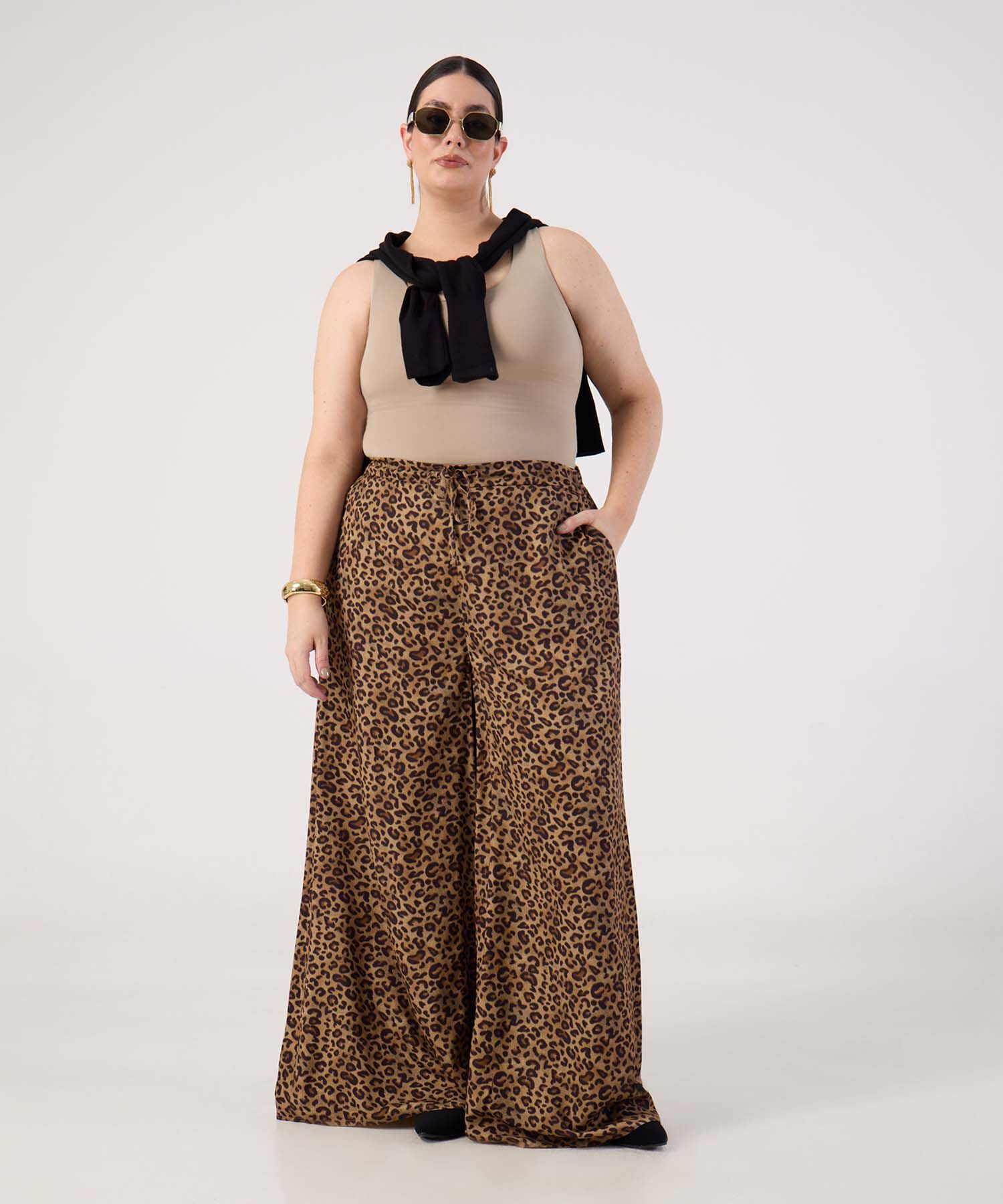 Pantalon animal print para mujer curvy