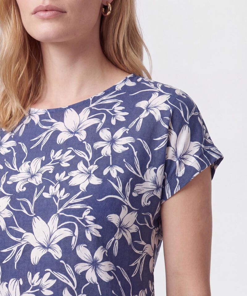 Blusa Estampada Cuello Redondo 