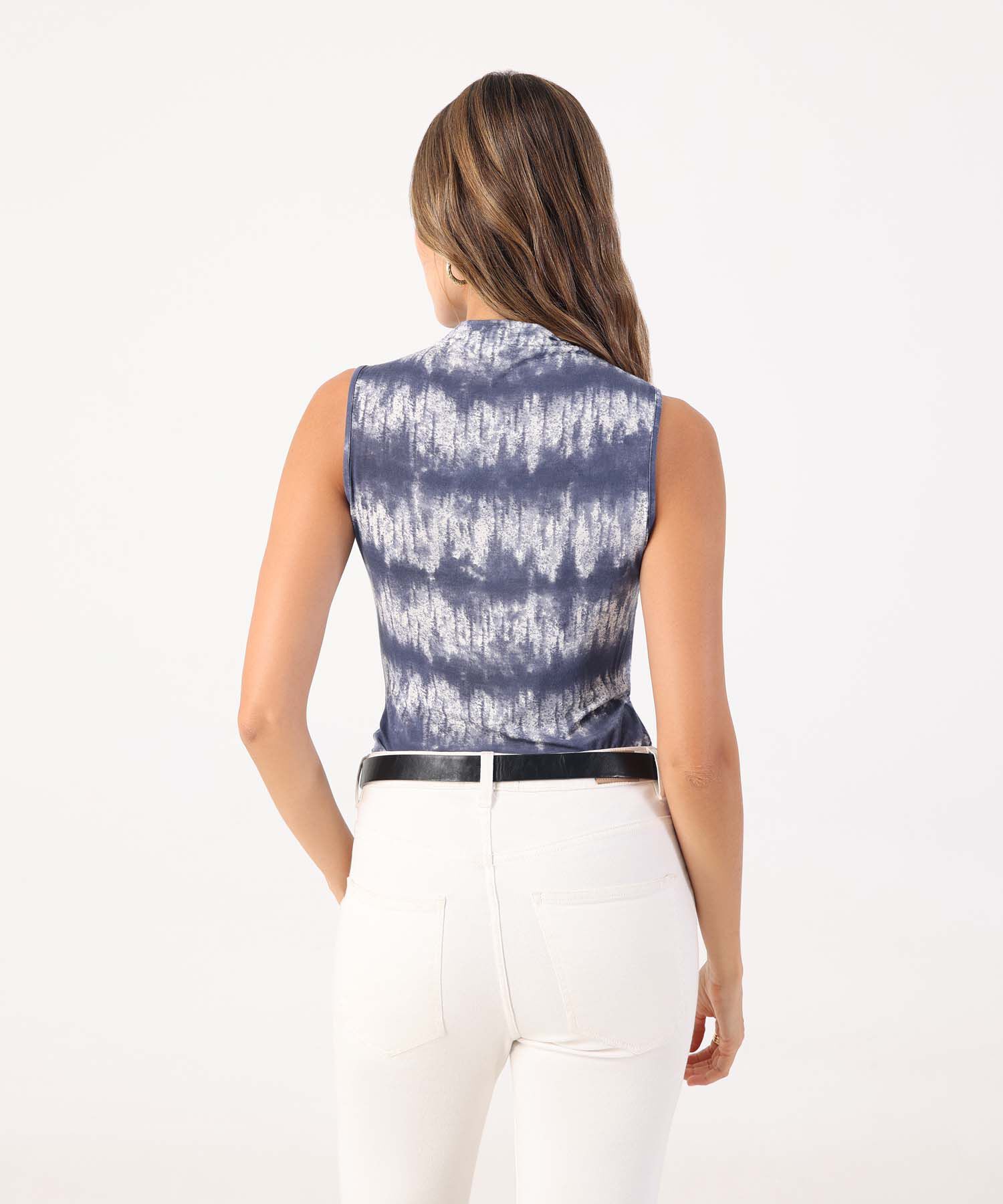 Camiseta Para Mujer Cuello Alto Estampado