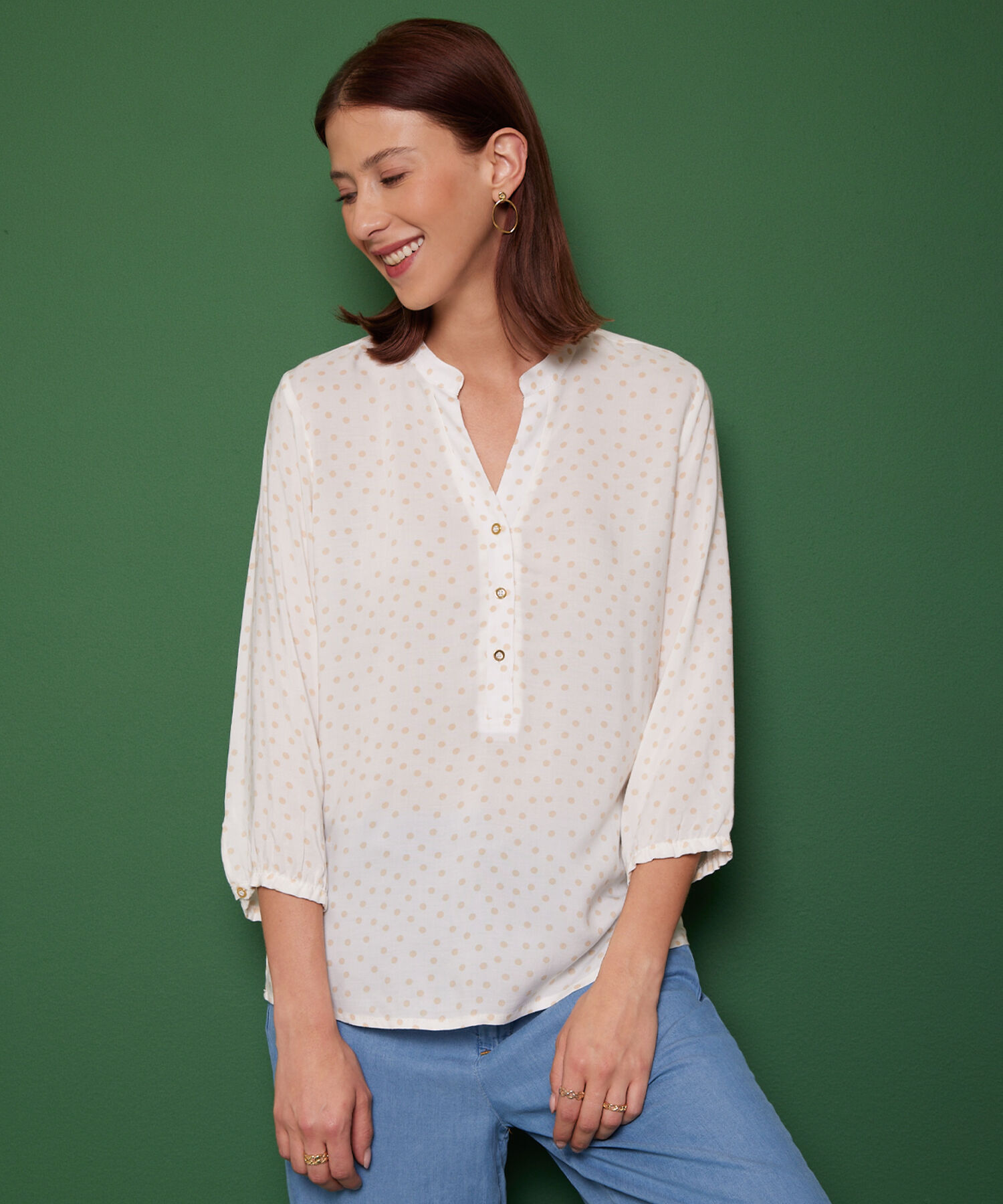 Blusa Manga 3/4 Estampada