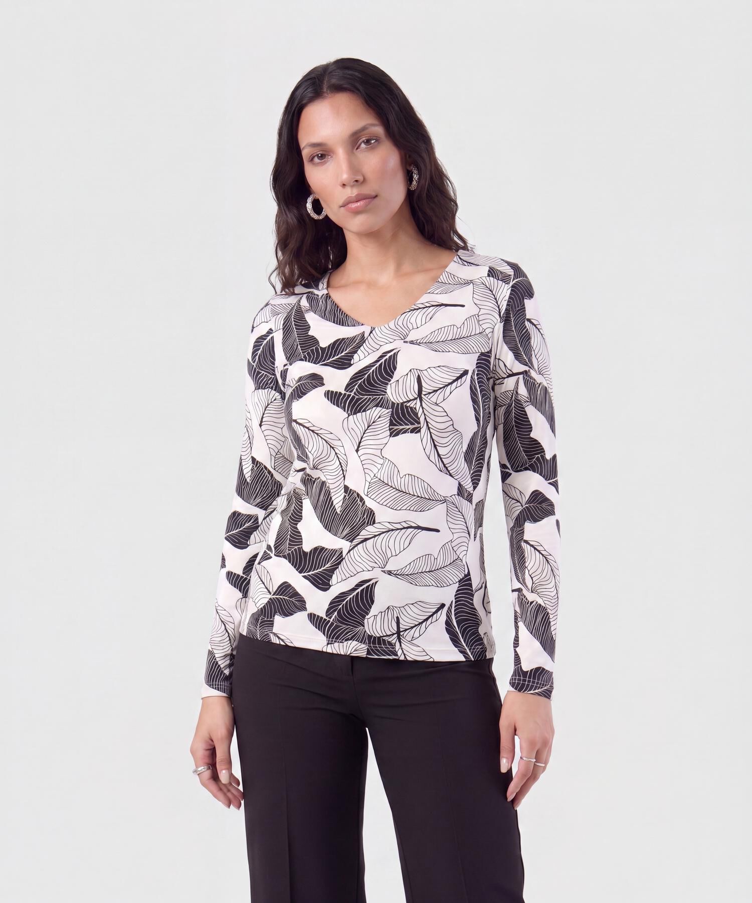 Camisetamanga Larga Estampada 
