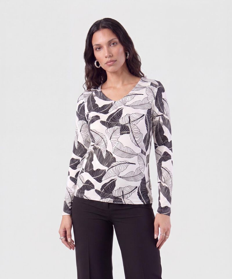 Camisetamanga Larga Estampada 