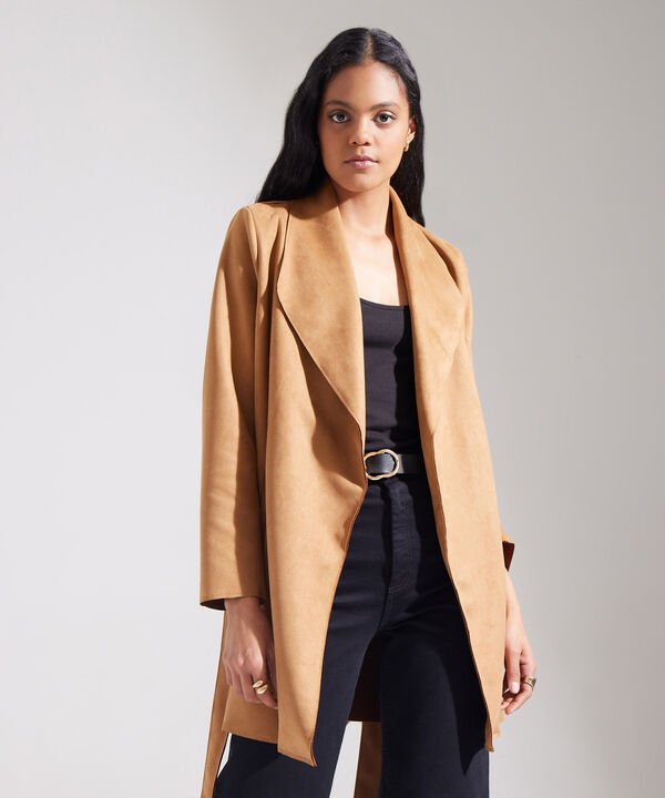 Chaqueta Unicolor Tipo Trench image number null