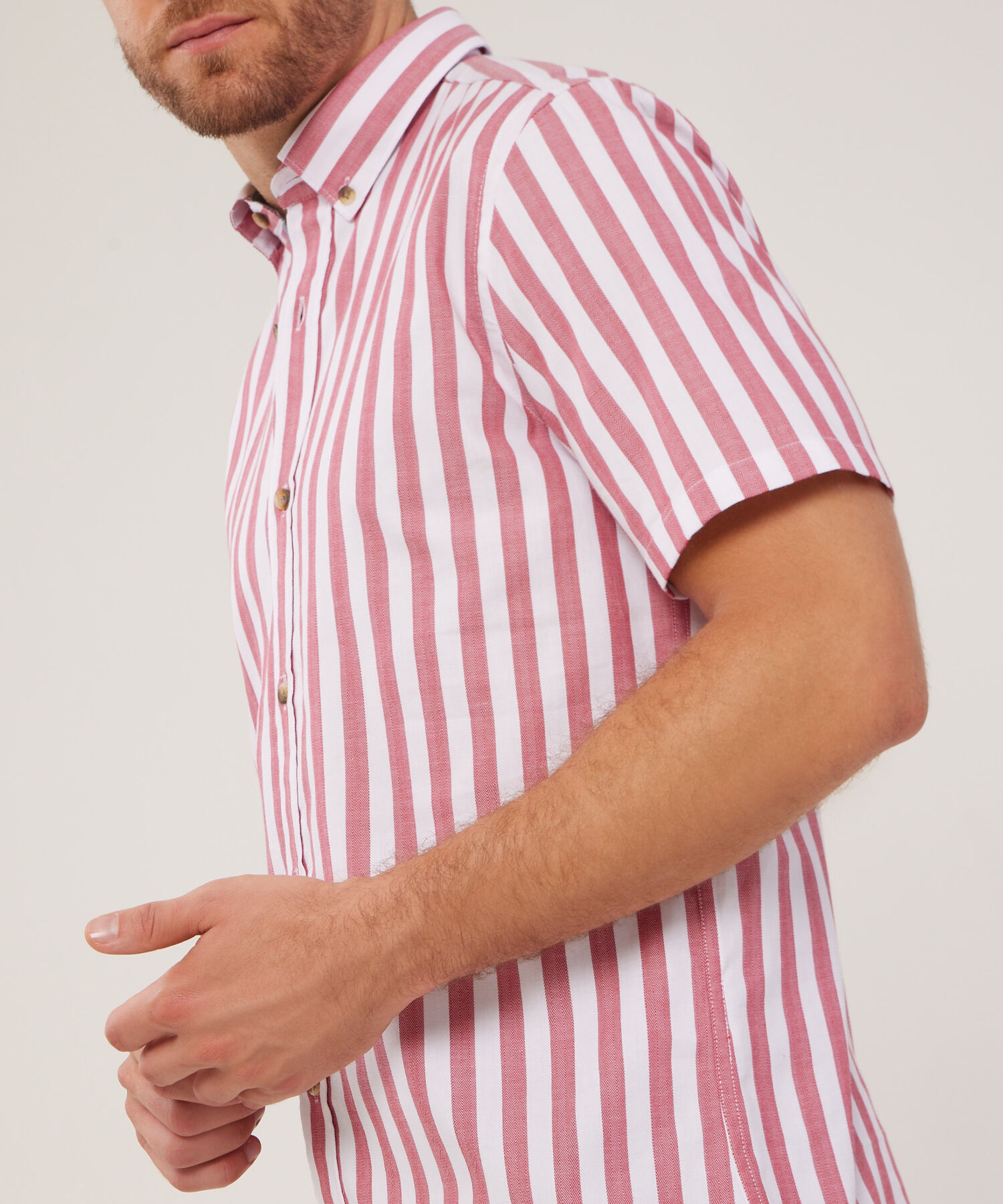 Camisas manga corta hombre rayas deals