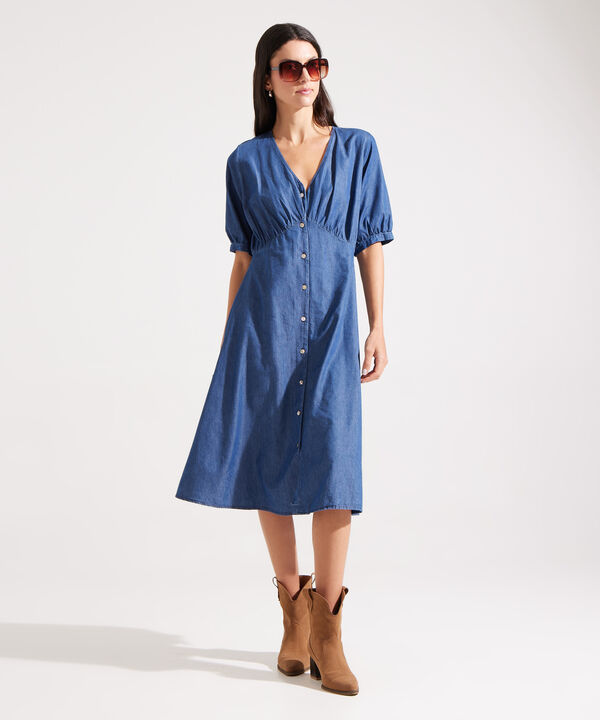 Vestido Largo En Denim