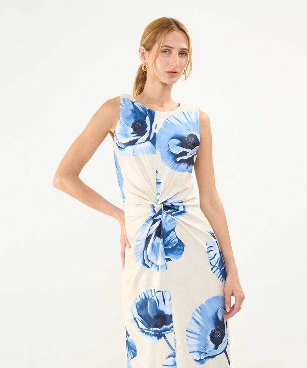 Vestido Estampado con Anudado