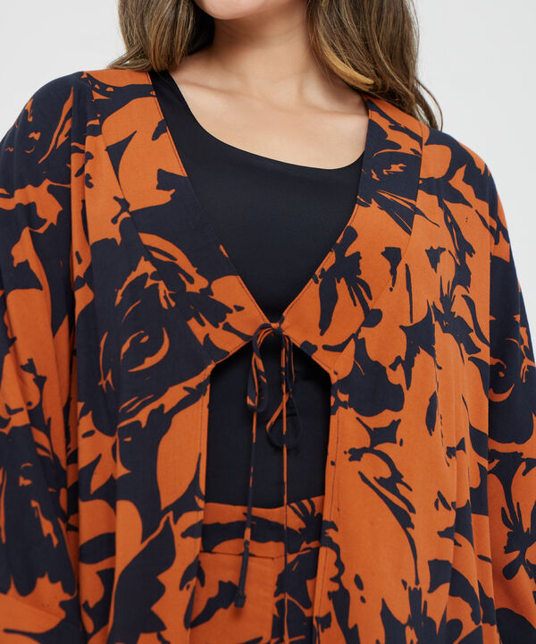 Kimono con Estampado Floral