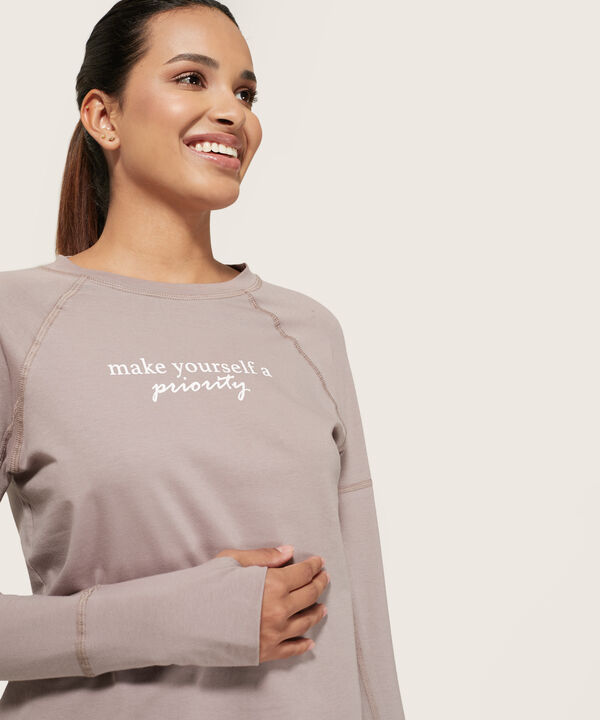 Buzo De Mujer, Cuello Redondo, Manga Rodada, Con Estampado Gráfico