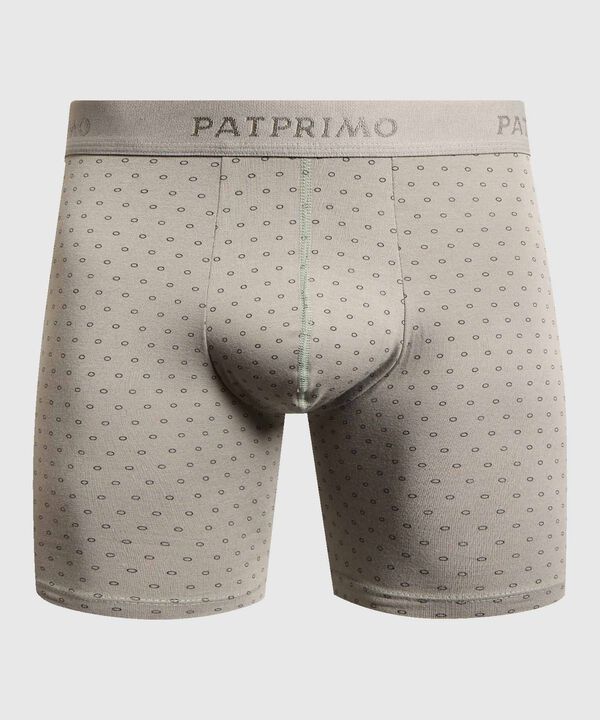 B&oacute;xer Largo Ergon&oacute;mico con Microdise&ntilde;o Geom&eacute;trico para Hombre image number null