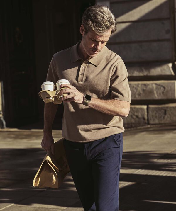 Polo De Punto Manga Corta Estilo Cl&aacute;sico Para Hombre