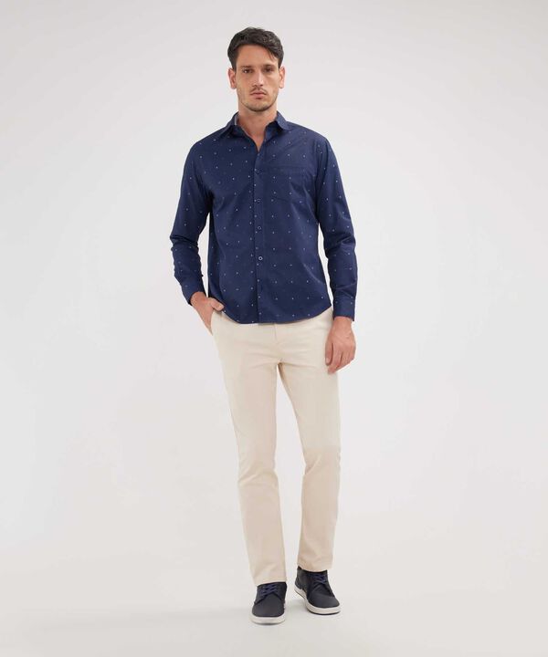 Pantalon Chino Unicolor Silueta Regular Fit