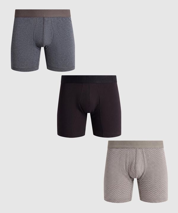 Pack x3 B&oacute;xers Medio Anat&oacute;micos para Hombre