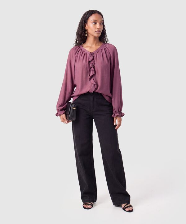 Blusa Manga Larga Con Boleros Mujer