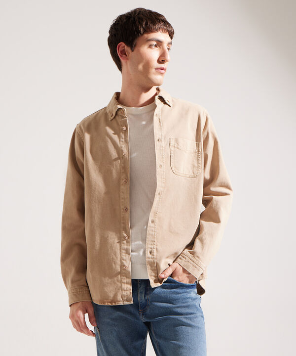 Chaqueta Sobrecamisa Beige image number null