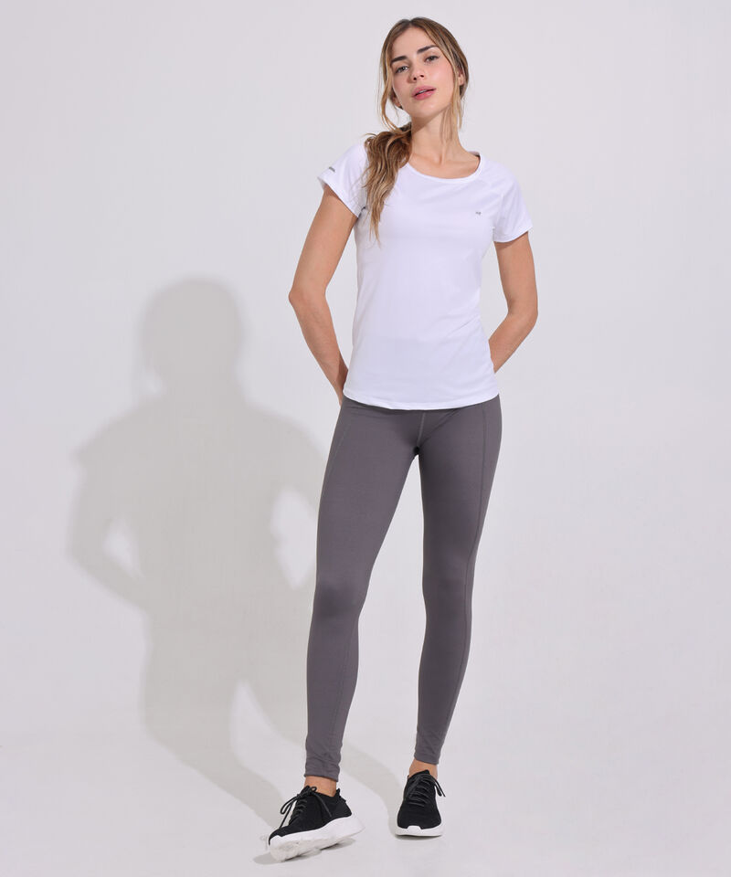 Leggings Básico Largo Skinny Long Tiro Alto Con Cortes Anatómicos Unicolor, Sport Líneas
