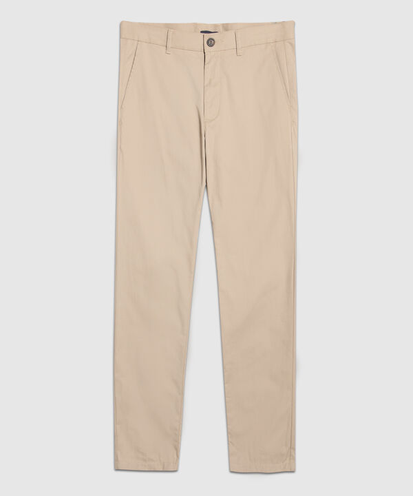 Pantalón Chino Unicolor, Silueta Slim Fit