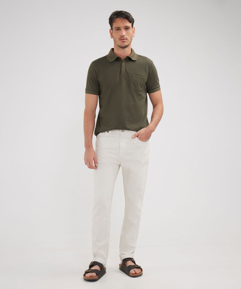 Polo Manga Corta Cuello Tejido