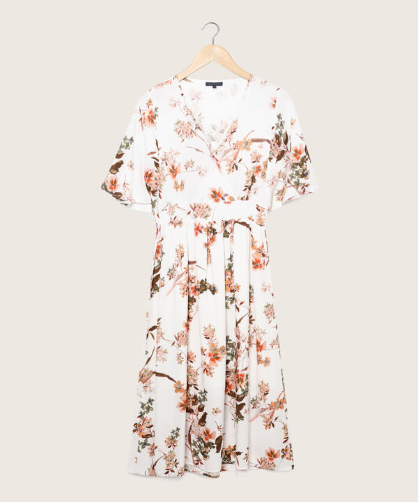 Vestido Estampado Cuello Cruzado Estampado, Fit Missy