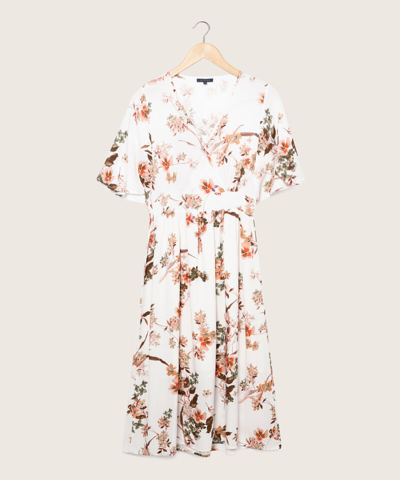 Vestido Estampado Cuello Cruzado Estampado, Fit Missy